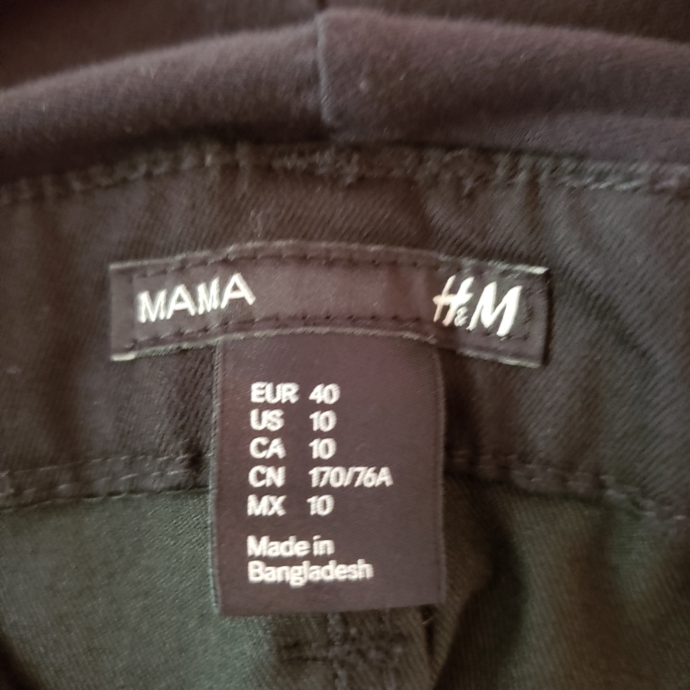 Maternity capris size 10 skinny black MAMA - Picture 4 of 4